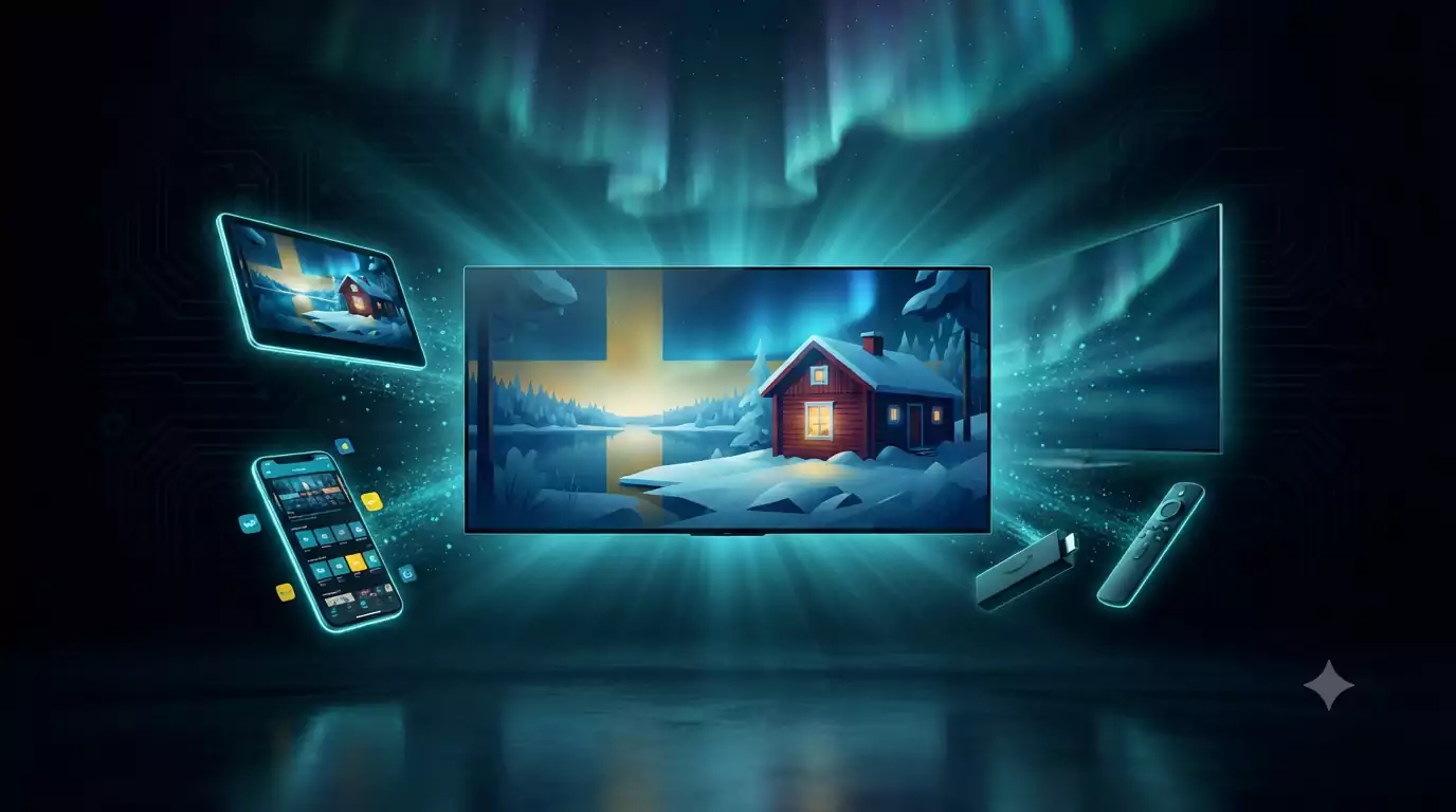 svensk iptv bästa svenska kanaler hd 4k svt tv4 kanal5 nordiska servrar aktivering 60 sekunder